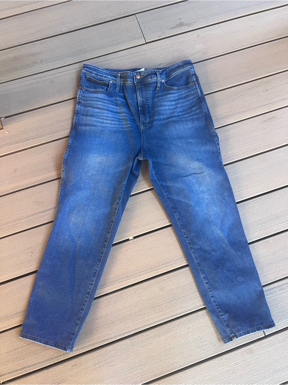 Madewell Women's Straight Leg Jeans in Medium Blue Wash